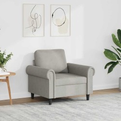 Fauteuil Gris clair 60 cm Velours 634539634539