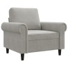 Fauteuil Gris clair 60 cm Velours 634539634539