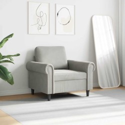 Fauteuil Gris clair 60 cm Velours 634539634539