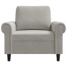 Fauteuil Gris clair 60 cm Velours 634539634539