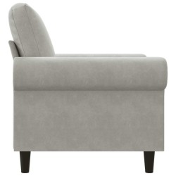 Fauteuil Gris clair 60 cm Velours 634539634539