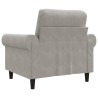 Fauteuil Gris clair 60 cm Velours 634539634539