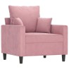 Fauteuil avec repose-pied Rose 60 cm Velours 634541634541