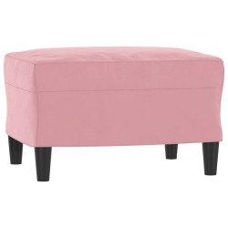 Fauteuil avec repose-pied Rose 60 cm Velours 634541634541