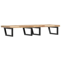 Étagère de vasque murale acier et bois massif d'acacia 634542634542