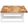 Étagère de vasque murale acier et bois massif d'acacia 634543634543