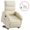 Fauteuil inclinable électrique crème similicuir 634548634548
