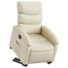 Fauteuil inclinable électrique crème similicuir 634548634548