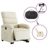 Fauteuil inclinable électrique crème similicuir 634548634548
