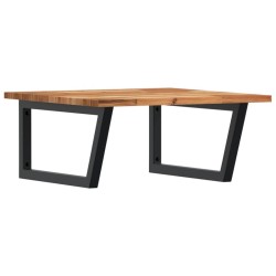 Étagère de vasque murale acier et bois massif d'acacia 634549634549