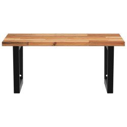 Étagère de vasque murale acier et bois massif d'acacia 634549634549