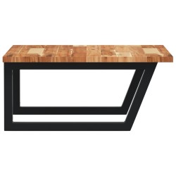 Étagère de vasque murale acier et bois massif d'acacia 634549634549