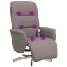 Fauteuil inclinable de massage avec repose-pieds taupe tissu 634550634550
