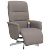 Fauteuil inclinable de massage avec repose-pieds taupe tissu 634550634550