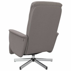 Fauteuil inclinable de massage avec repose-pieds taupe tissu 634550634550