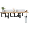Étagère de vasque murale acier et bois massif d'acacia 634552634552