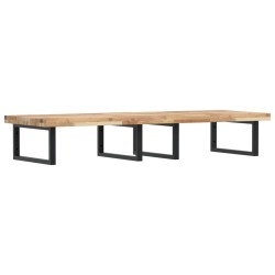 Étagère de vasque murale acier et bois massif d'acacia 634552634552