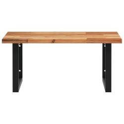 Étagère de vasque murale acier et bois massif d'acacia 634553634553