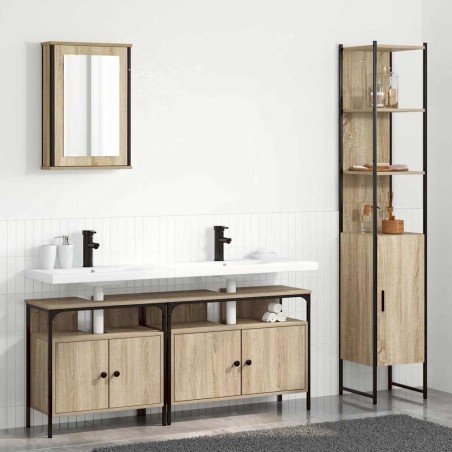 Ensemble de mobilier de salle de bain 4 pcs Chêne Sonoma 634555634555