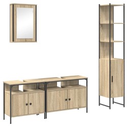 Ensemble de mobilier de salle de bain 4 pcs Chêne Sonoma 634555634555