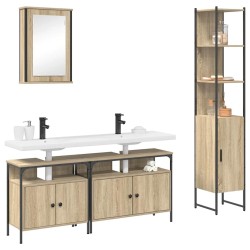 Ensemble de mobilier de salle de bain 4 pcs Chêne Sonoma 634555634555