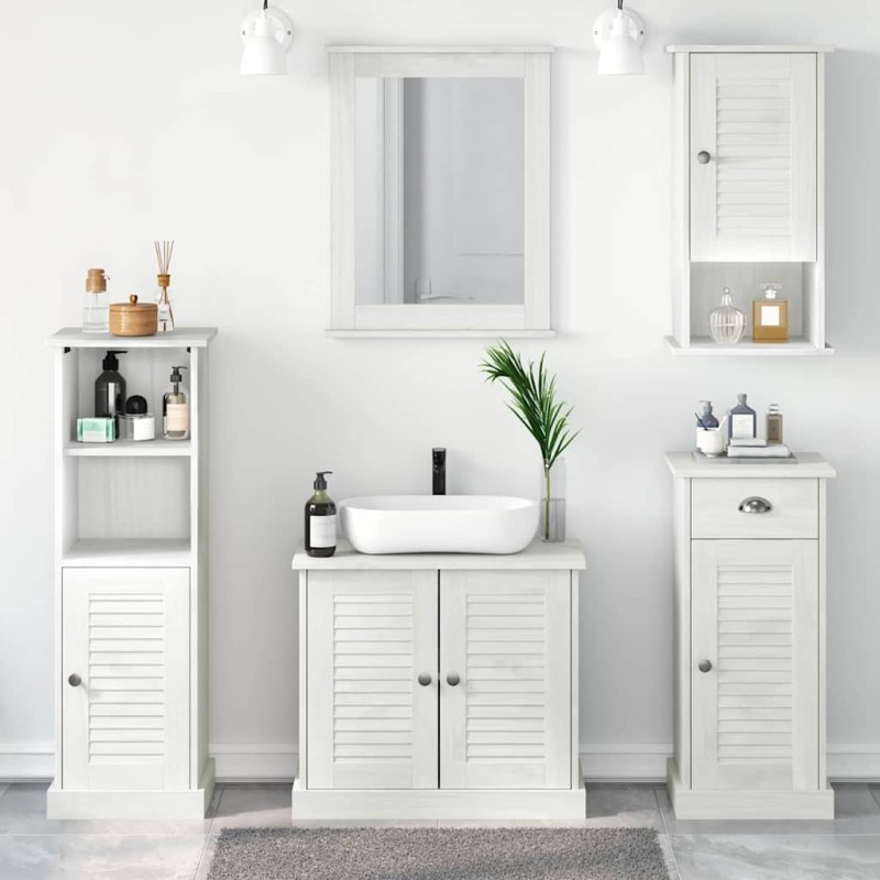 Ensemble de mobilier de salle de bain VIGO 5 pcs Blanc antique 634557634557