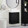 Meuble de salle de bain avec robinet Noir 45,5 x 25,5 x 84 cm 634558634558