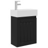 Meuble de salle de bain avec robinet Noir 45,5 x 25,5 x 84 cm 634558634558
