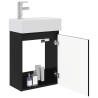 Meuble de salle de bain avec robinet Noir 45,5 x 25,5 x 84 cm 634558634558