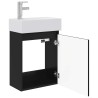 Meuble de salle de bain avec robinet Noir 45,5 x 25,5 x 84 cm 634558634558