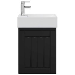 Meuble de salle de bain avec robinet Noir 45,5 x 25,5 x 84 cm 634558634558