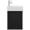 Meuble de salle de bain avec robinet Noir 45,5 x 25,5 x 84 cm 634558634558