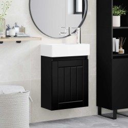 Meuble de salle de bain avec robinet Noir 45,5 x 25,5 x 84 cm 634559634559