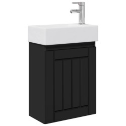 Meuble de salle de bain avec robinet Noir 45,5 x 25,5 x 84 cm 634559634559
