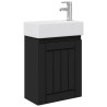 Meuble de salle de bain avec robinet Noir 45,5 x 25,5 x 84 cm 634559634559