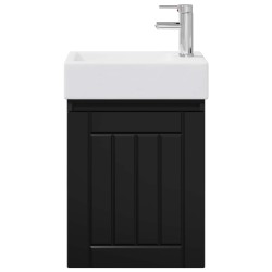 Meuble de salle de bain avec robinet Noir 45,5 x 25,5 x 84 cm 634559634559
