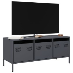 Meuble TV anthracite 101,5x39x43,5 cm acier laminé à froid 634568634568