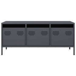 Meuble TV anthracite 101,5x39x43,5 cm acier laminé à froid 634568634568