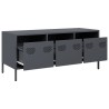 Meuble TV anthracite 101,5x39x43,5 cm acier laminé à froid 634568634568