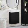 Meuble de salle de bain avec robinet Noir 45,5 x 22,5 x 84 cm 634571634571