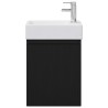 Meuble de salle de bain avec robinet Noir 45,5 x 22,5 x 84 cm 634571634571
