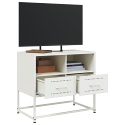 Meuble TV blanc 68x39x60,5 cm acier 634574634574