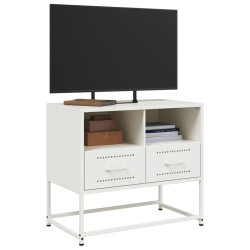 Meuble TV blanc 68x39x60,5 cm acier 634574634574