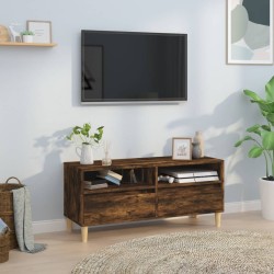 Meuble TV chêne fumé 100x34,5x44,5 cm bois d'ingénierie 634576634576