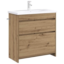 Meuble sous lavabo de salle de bain Chêne artisanal 634578634578