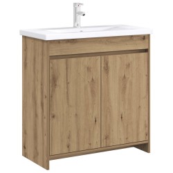 Meuble sous lavabo de salle de bain Chêne artisanal 634579634579