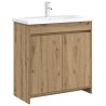 Meuble sous lavabo de salle de bain Chêne artisanal 634579634579