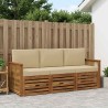 Ensembles de canapés avec coussin 3 pcs Bois d'Acacia Massif 634586634586