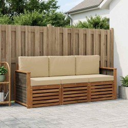 Ensembles de canapés avec coussin 3 pcs Bois d'Acacia Massif 634587634587