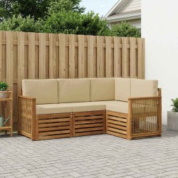 Ensembles de canapés avec coussin 4 pcs Bois d'Acacia Massif 634589634589